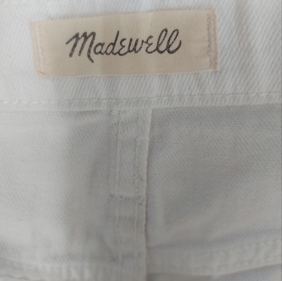 Madewell Rigid Denim A-Line Mini Skirt in Tile White: Button-Front Edition - Picture 9 of 11
